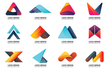 Modern Shapes Logo's , Tech Logo's , Unique Logo's.
