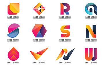 Modern Shapes Logo's , Tech Logo's , Unique Logo's.