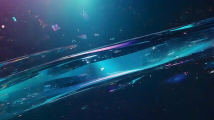 Obraz premium Electric Aqua Light Streams in a Digital Dreamscape With Futuristic Sci-Fi Abstract Design Concept 