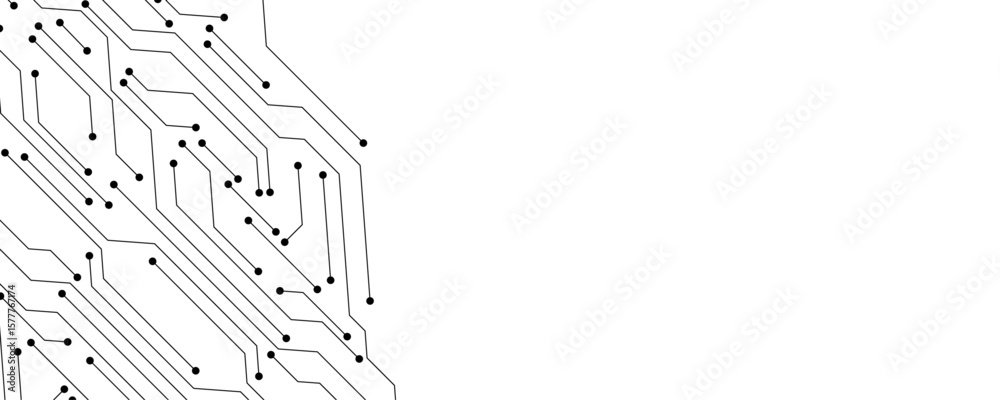 Wall mural abstract digital technology futuristic internet network speed connection white background. technolog