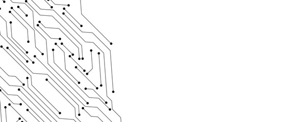 Abstract digital technology futuristic internet network speed connection white background. Technology background with crossed lines and dots