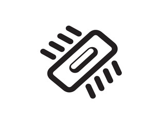 Obraz premium Clean Chip Icon in Elegant Modern Vector Style