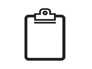 Sleek Clipboard Symbol in Elegant Vector Outline