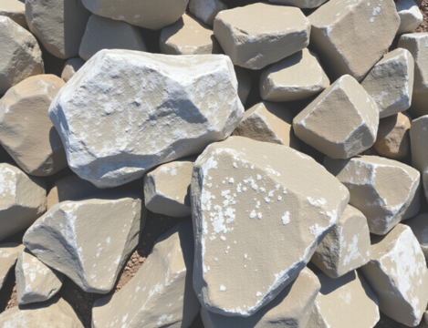 Image is a natural landscape photograph featuring a collection of large, irregularly shaped rocks.