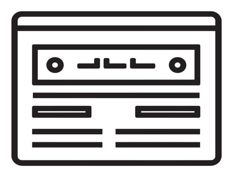 Clean Line Art Control Panel Symbol