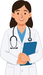 Fototapeta premium female doctor with clipboard