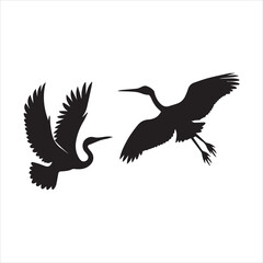 Obraz premium Little egret icon vector art