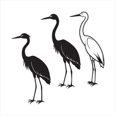 Obraz premium Little egret icon vector art