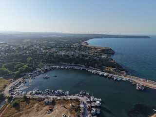 Fototapeta premium Aerial View of Peaceful Harbor