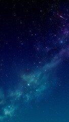 Obraz premium Vibrant deep space nebula with countless stars and a shooting star streaking across