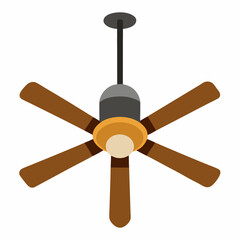 new style colorful electric celling fan, hanging fan, table fan, rechargeable fan vector icon on white background 