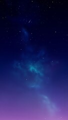 Obraz premium Vast starry night sky with a glowing nebula and a shooting star