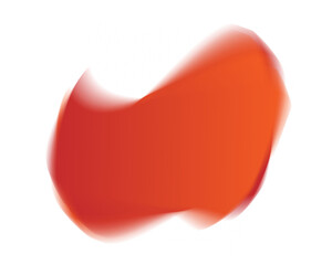 Abstract flowing organic shape with gradient colors on a red background