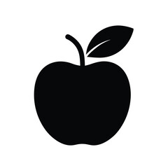 apple on a black background