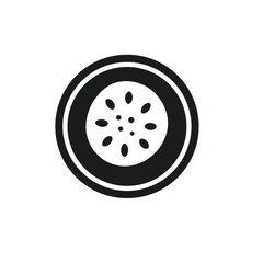 sewing button isolated on white