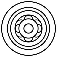 Naklejka premium black and white vector illustration of a spiral