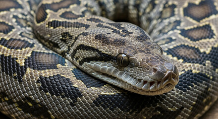 Obraz premium python close up world snake day
