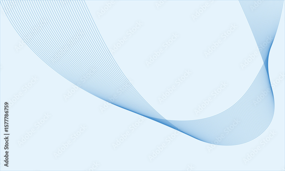 Poster abstract geometric flowing pattern on a soft blue background abstract background