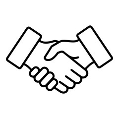 Obraz premium handshake icon representing agreement, partnership, and cooperation