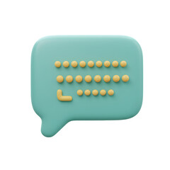 Braille Speech Bubble, isolated on transparent background