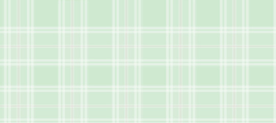 Geometric green plaid print in pastel tones, vector background
