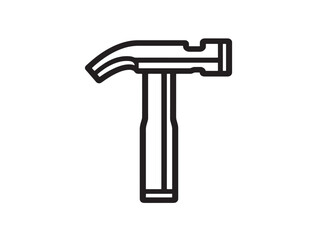 Minimalist Hammer Icon Design in Vector Format