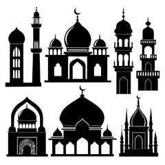 Islamic mosque architectural styles domes minarets