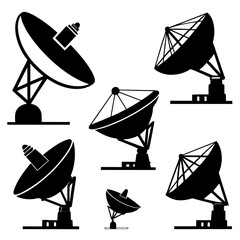Satellite dishes communication technology radar broadcast