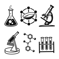 Science Lab Icons laboratory flask