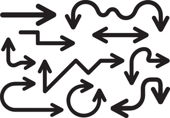 Black Arrow Symbols and Signs Pack

