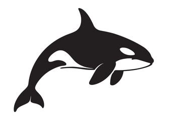 orca logo silhouette vector, killer whale orca logo silhouette, orca killer whale logo vector illustration, black silhouette of orca whale logo silhouettes vector on a white background