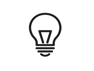 Creative Lightbulb Icon in Modern Minimal Design