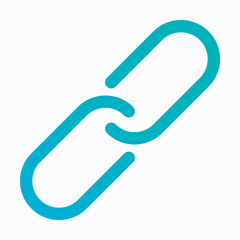 Link Lineal Gradient Icon For User Interface, Isolated Vector Icon. 