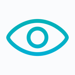 Eye Lineal Gradient Icon For User Interface, Isolated Vector Icon. 