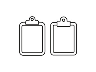 Clipboard icon set. Clipboard outline icons. simple Line Art Illustration of Empty Clipboards.