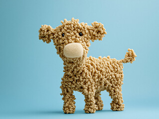 Soft Sculpture of a Cow Using Textured Yarn Materials