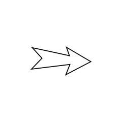 Simple black arrow pointing right, perfect for directional graphics