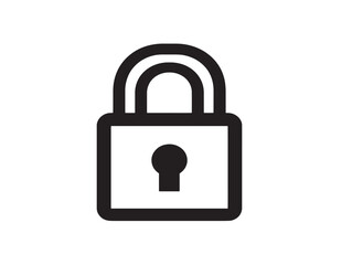 Clean and Stylish Lock Icon for Secure Concepts