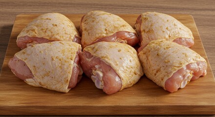 Seasoned Chicken Thighs Ready for Cooking