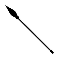 Spear weapon sharp point war ancient battle vector illustration silhouette