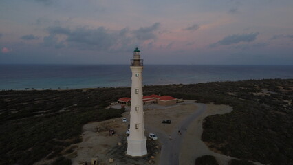 lighthouse on the coast of the sea