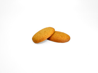 Rustic Ginger Cookies on White Background
