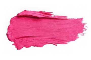 Pink paint brush stroke isolated on transparent background