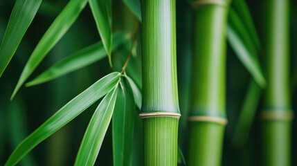 Obraz premium Close-Up of Bamboo Texture Highlighting Natural Beauty and Detail