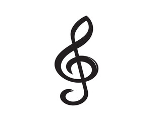 Modern 2D Music Icon With Stylish Line Design