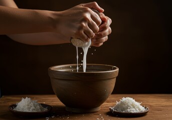 Extracting Fresh Coconut Milk A Traditional Method