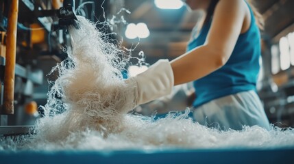 Processing Recycled Polyester Fibers in a Textile Manufacturing Facility