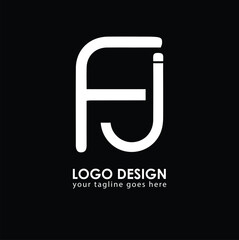 FJ FJ Logo Design, Creative Minimal Letter FJ FJ Monogram