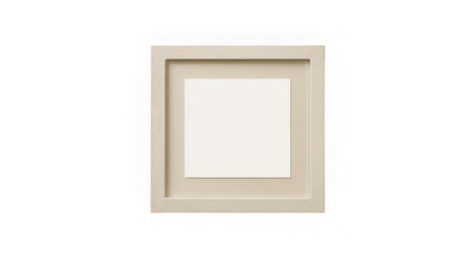 Square picture frame with white insert isolated on transparent background