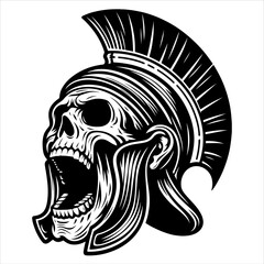 Screaming Roman Gladiator Sku...